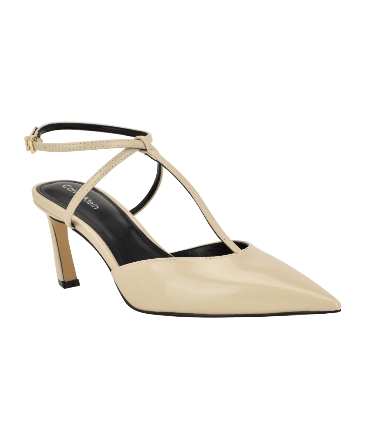 Calvin Klein Avriel 2 Ankle Strap Pump In White