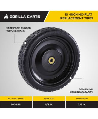 GCT-10NF 10 Inch No Flat Replacement Tire for Utility Cart, 4 Pack