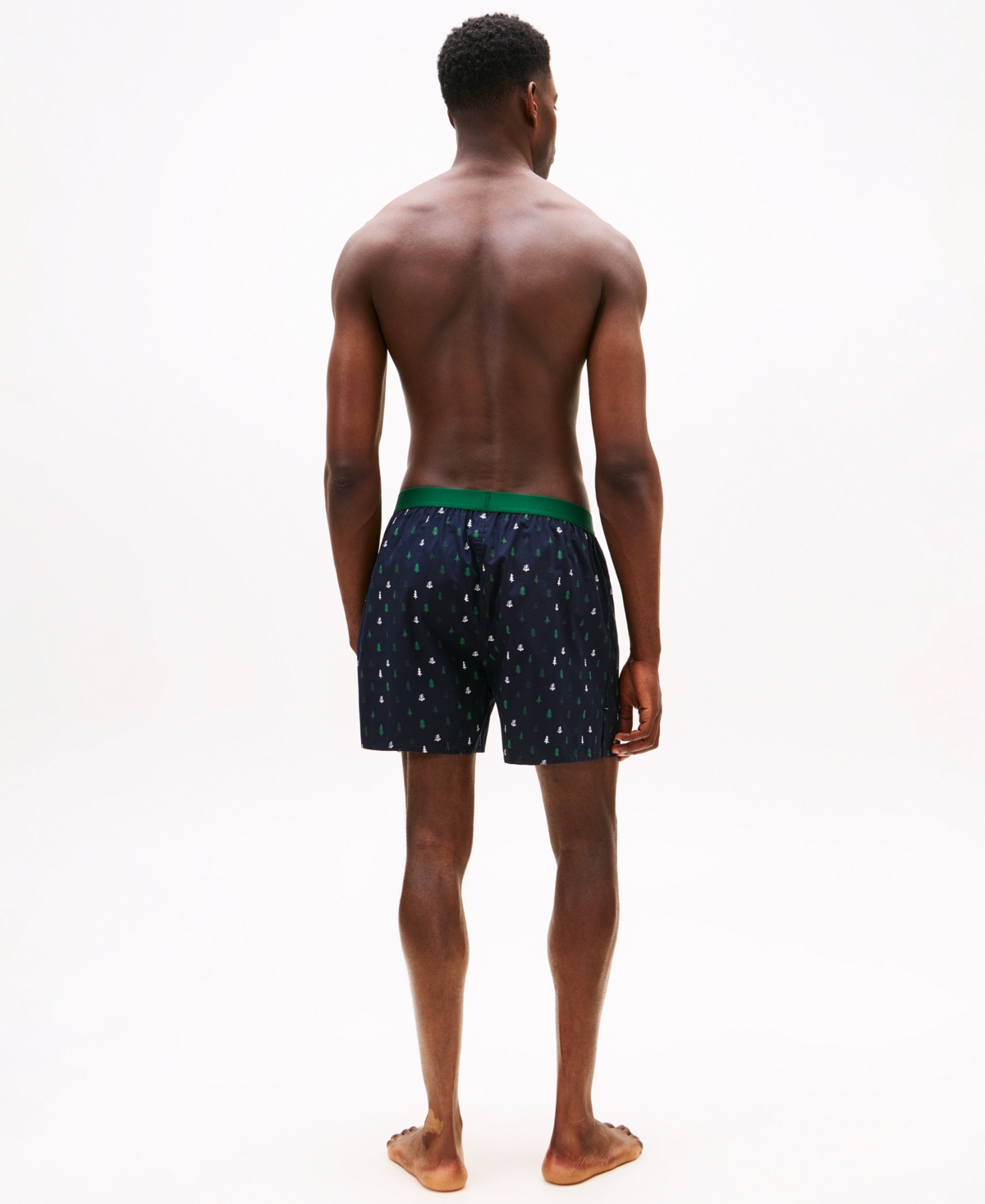 Tommy Hilfiger Men's Woven Front Button Opening Boxer In Blue