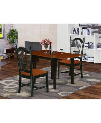 Wood Dining Room Set Black & Cherry