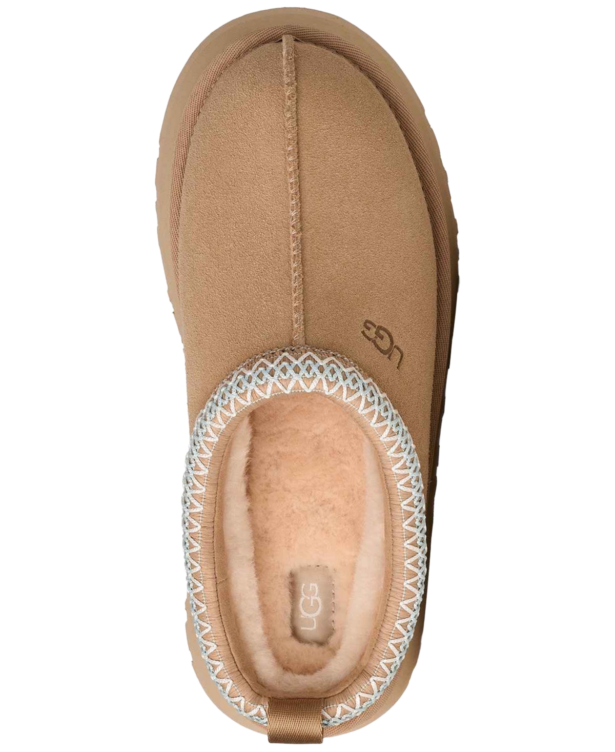 Ugg Tazz Round Toe Flat Sole Slippers In Brown