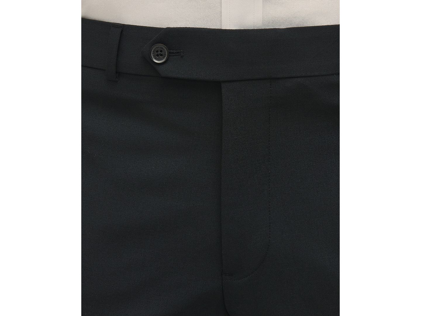 Мужские брюки Brooks Brothers Classic-Fit Stretch Wool Blend Suit Separates Pant, цвет: Чёрный — фото 3