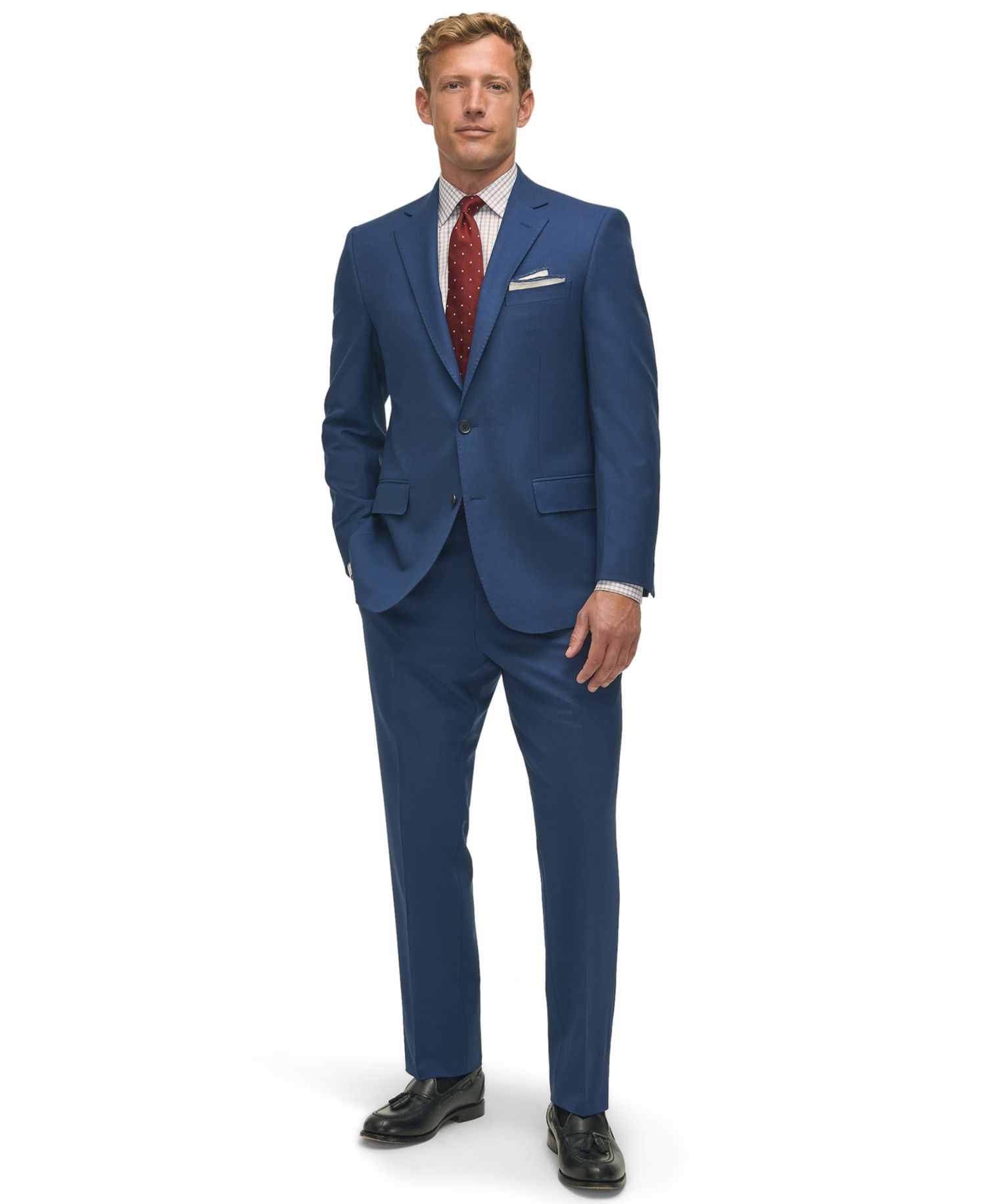 Men's Classic-Fit Stretch Wool Blend Suit Separates Pant