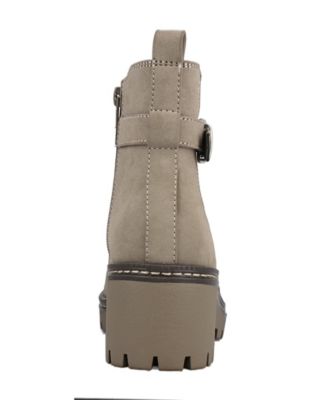 Women's Elis Wedge Heel Buckled Ankle Booties