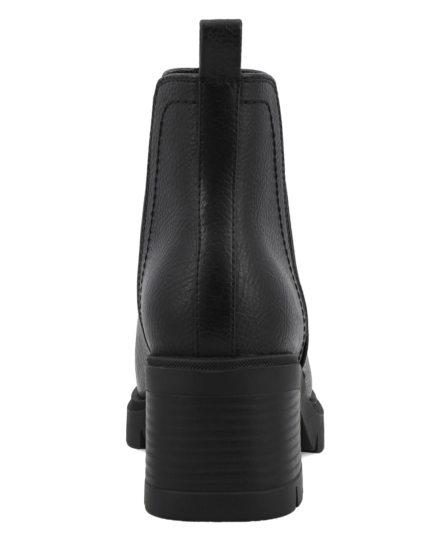 Женские ботинки MIA Panola Stacked Heel Lug Sole Chelsea Booties, цвет: Чёрный — фото 3