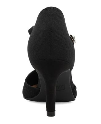 Women's Bivi Knit D'orsay Buckled Ankle Strap Pumps