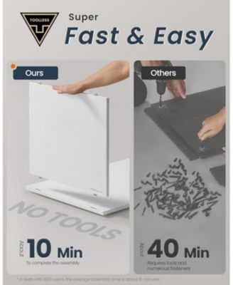 Cube Storage Organizer with 6 slots & 4 Fabric Drawers