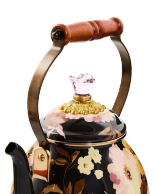 Wild Rose Brown 2-Qt. Tea Kettle