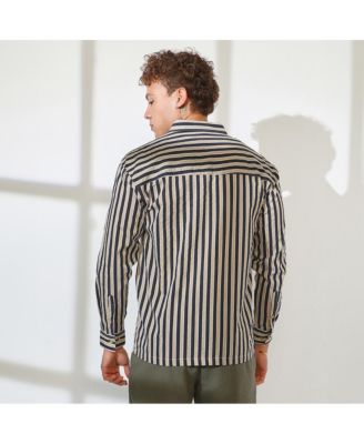 Men's Candy Striped Oversized Shirt