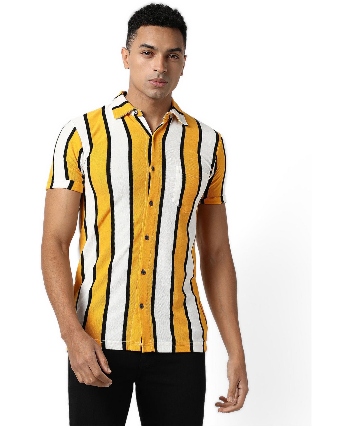 Мужская рубашка Cahoot Dramatic Striped, цвет: Жёлтый — фото 5