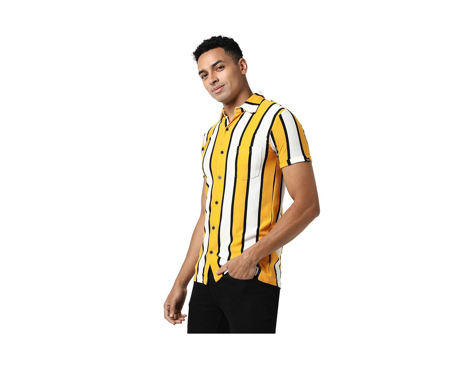 Men's Dramatic Striped Shirt