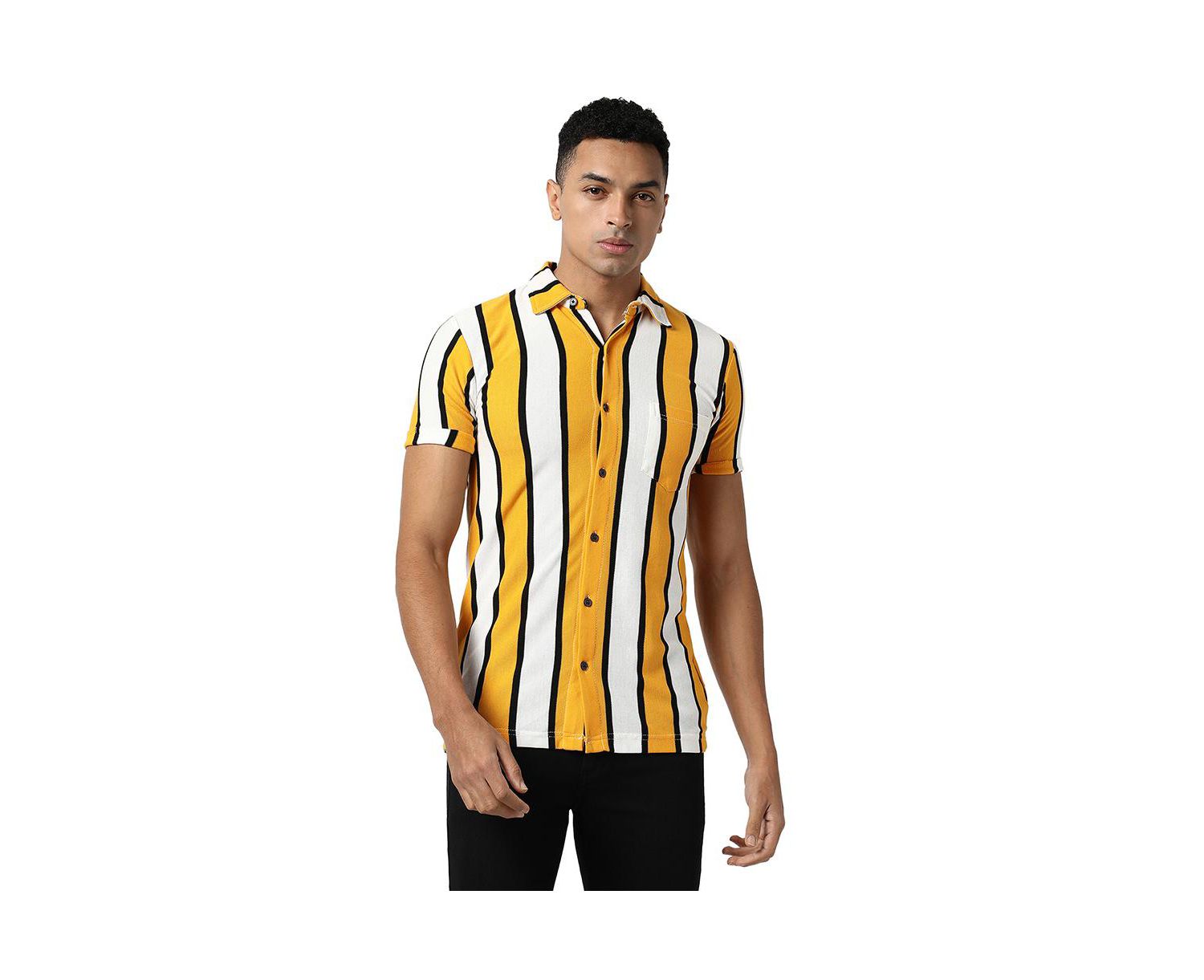 Men's Dramatic Striped Shirt