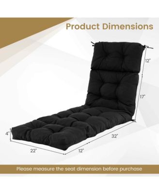 73'' Lounge Chaise Cushion Padded Recliner Cushion