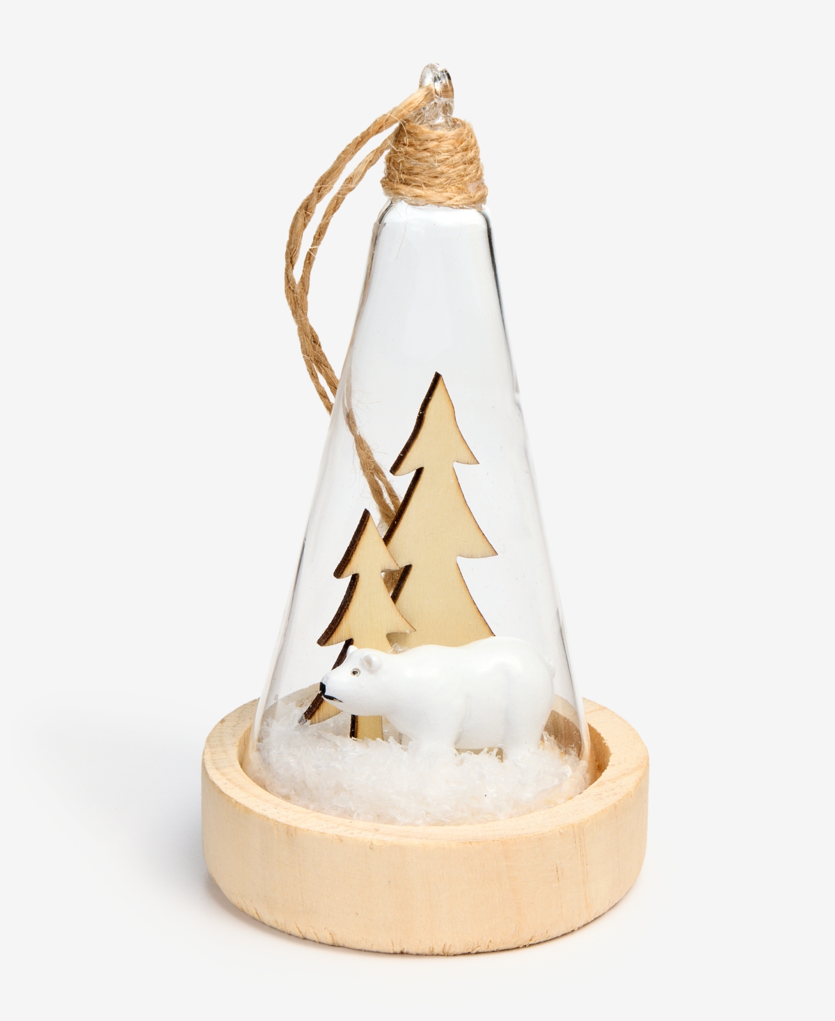 Holiday Lane Tree And Polar Bear Ornament, Macy's Exclusive In Neutral