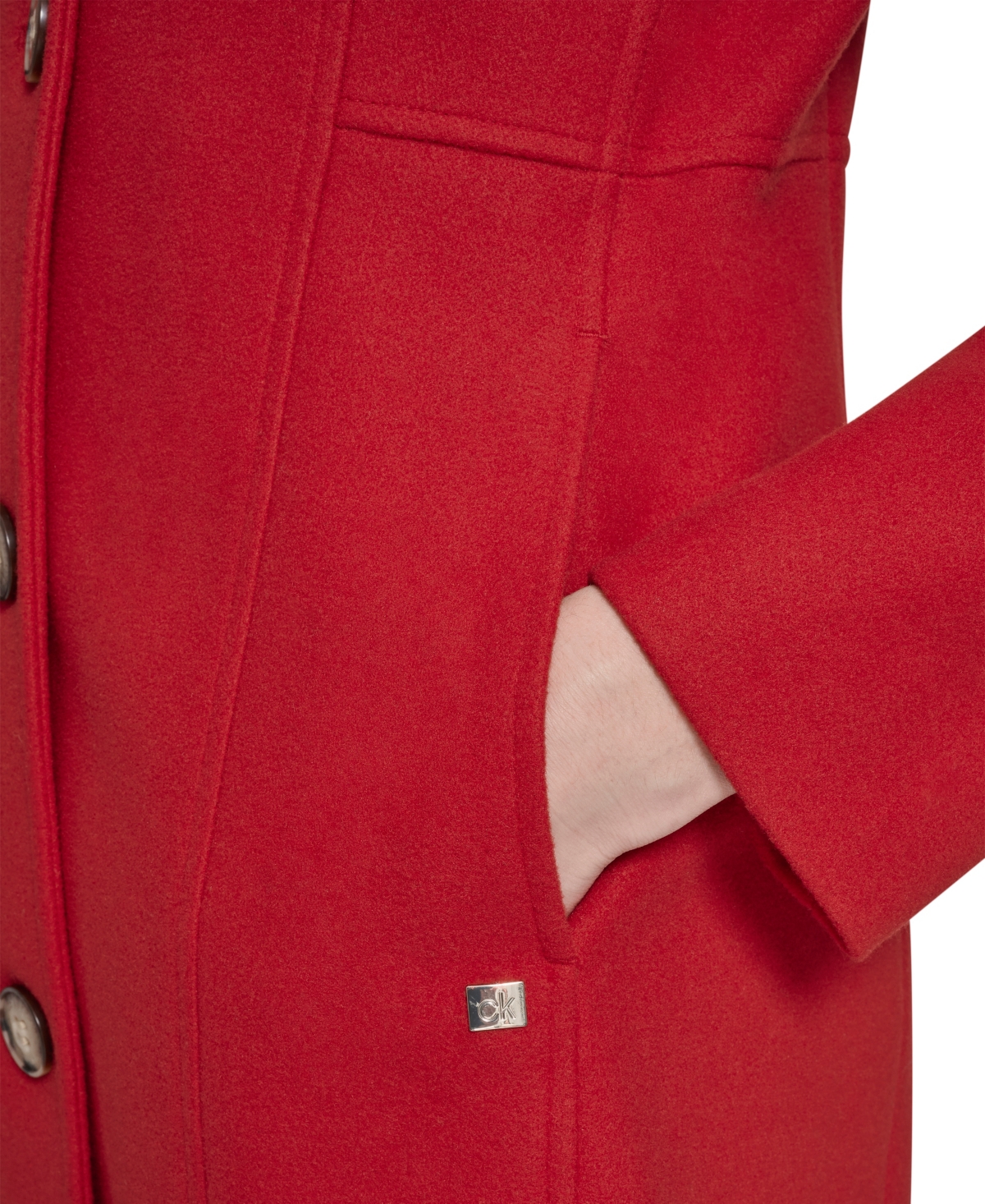 Calvin Klein Women's Walker Coat, Created For Macy's In Red
