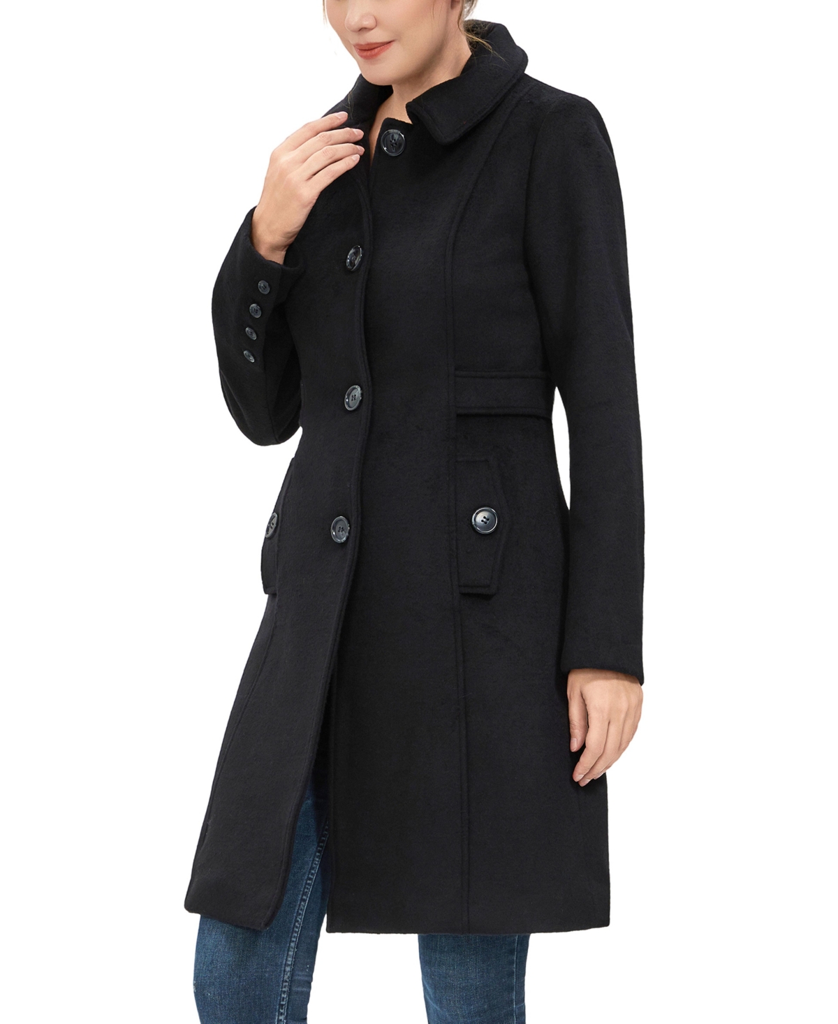 kimi + kai Women's Arina Wool Blend Walking Coat