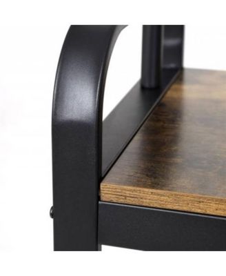 Modern Industrial Hall Tree with Coat Rack and Shoe Storage Bench for Entryway