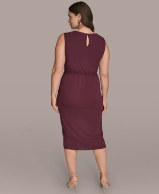 Plus Size Sarong Sleeveless Skirt Midi Dress