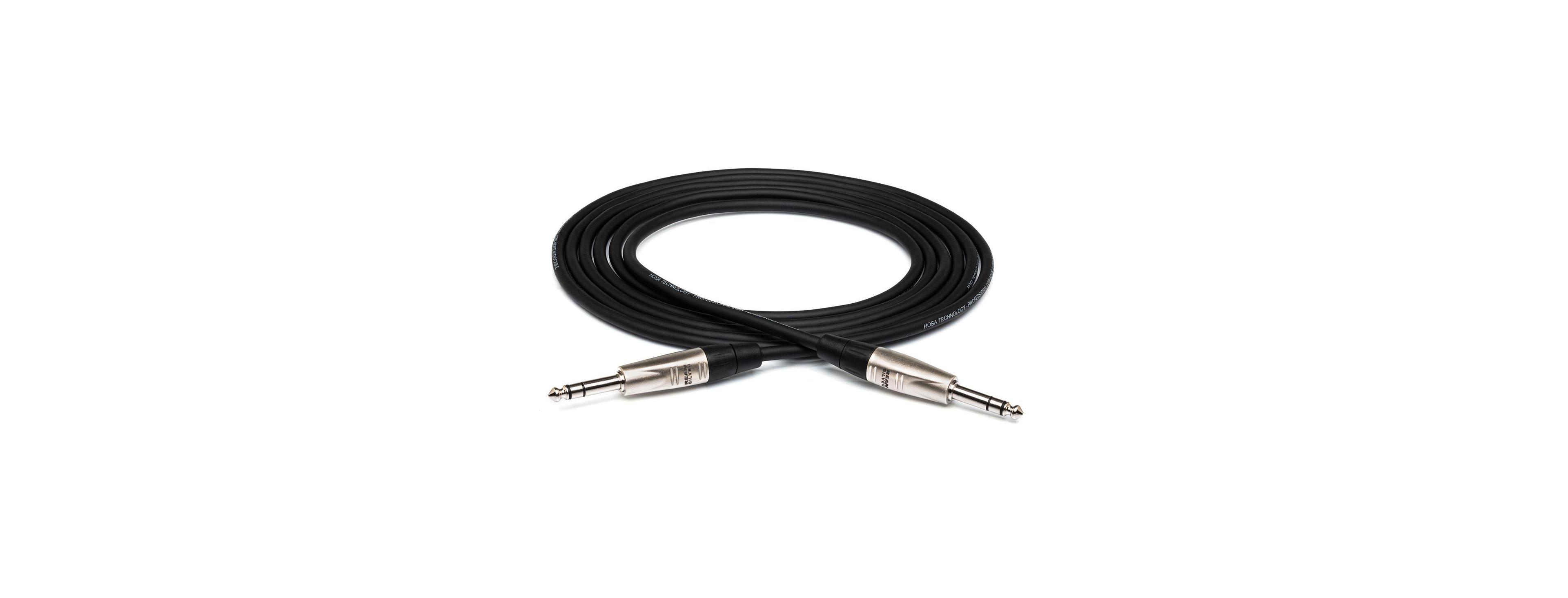 Hosa Technology 5' Pro Balanced 1/4" Trs Male to 1/4" Trs Male Interconnect Audio Cable