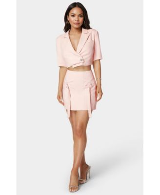 Women's Tailored Tie Detail Mini Skirt