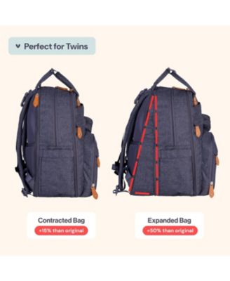 Kids Diaper Bag Backpack Stylish 26L Hands Free Bag with Changing Pad, Stroller Straps & Water-Resistant