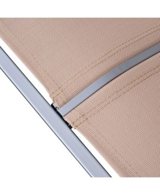 3-Seat Outdoor Porch Swing Chair, Patio Swing Glider with Adjustable Canopy, Breathable Seat, and Steel Frame for Garden, Poolside, Backyard, Beige