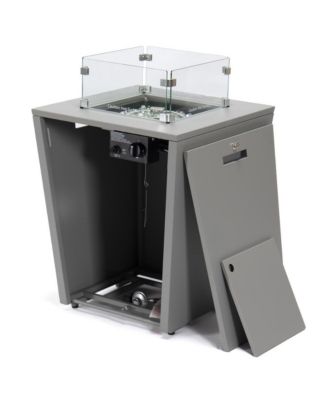 Grey Aluminum Outdoor Patio Chaise Lounge Chair With Arms