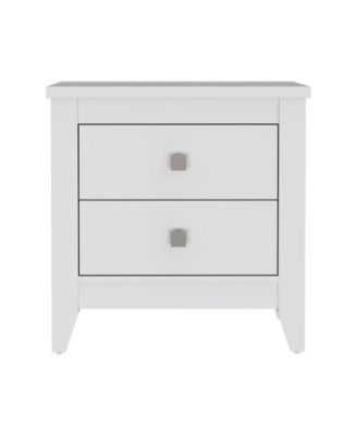 Storage Cabinet NightStand End Table with Two Shelves