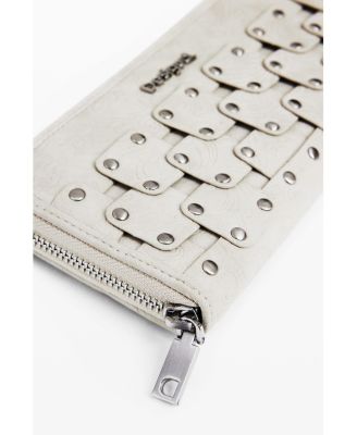 Women's Large faux leather studded wallet