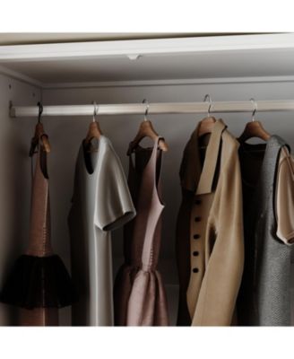 2-Door 3-Drawer Wardrobe with Tempered Glass – Bedroom Closet Armoire