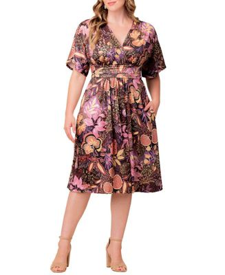 Plus Size Gia A-Line Midi Dress with Pockets