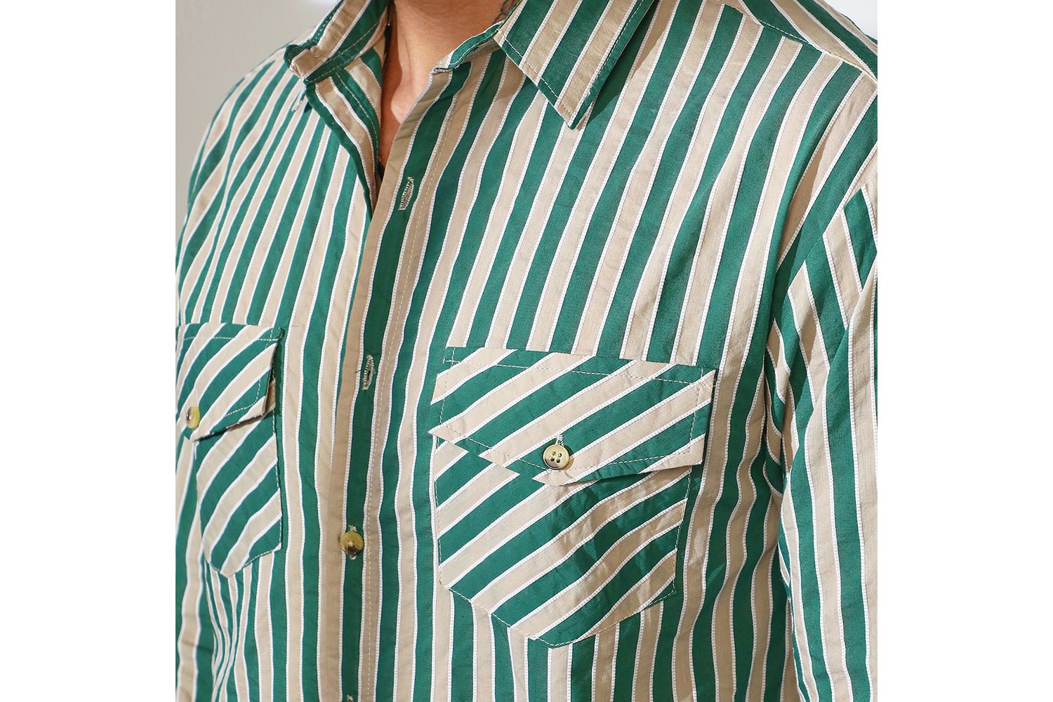 Men's Candy Striped Oversized Shirt
