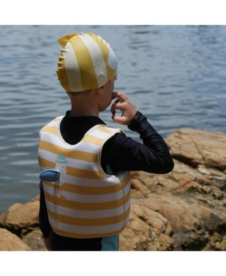 Swim Cap: Finn the Fish - Mustard Stripe
