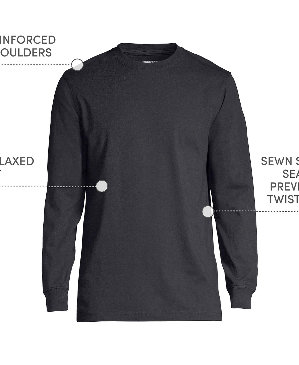 Lands' End Big & Tall Super-t Long Sleeve T-Shirt