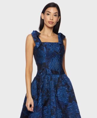 Juniors' Square Neck Midi Dress