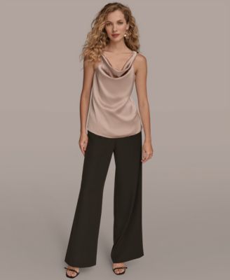 Women's Charmeuse Cowl Neck Tank Top