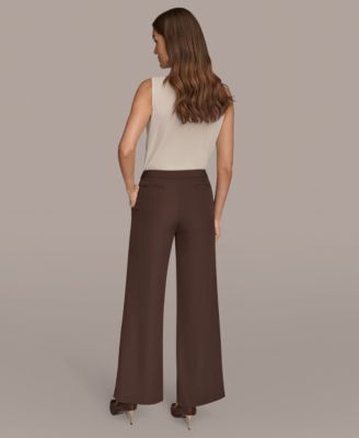 Women's Petites High Waist Wide Leg Pants, Regular & Petite