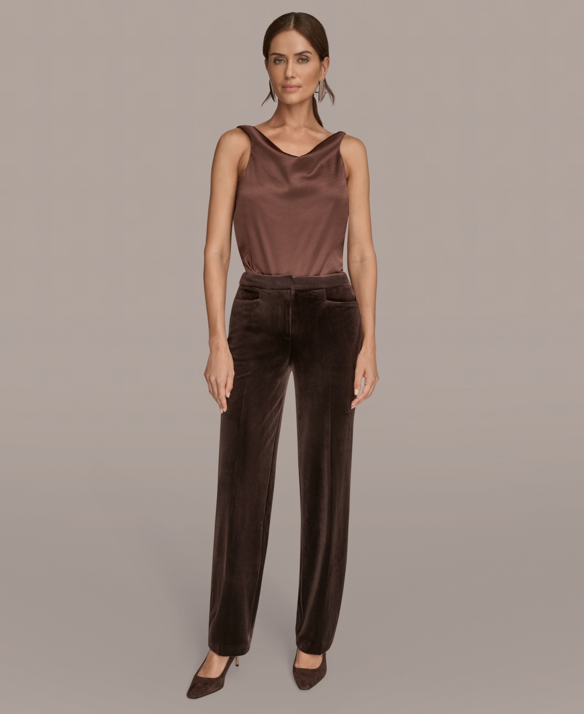 Donna Karan New York Women's Velvet Straight Leg Pants