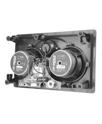 265-RT 3 Way Vanishing In Wall Speakers (4 Pack) and 255c-RT Center Channel Speaker Bundle (White)
