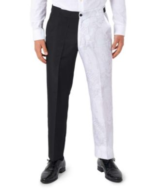 Men's Halloween Costume - Official Two Face - DC Characters Slim Fit Suit - Black and White