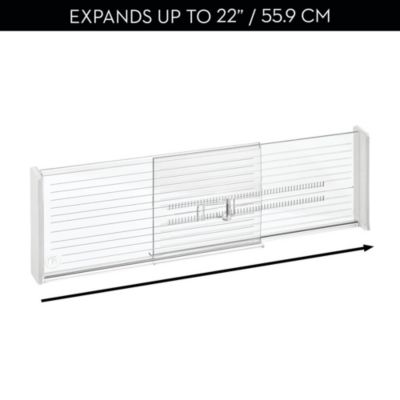 Recycled Plastic Adjustable Drawer Dividers - Set of 2 - Clear