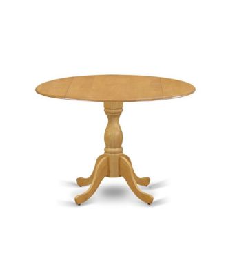 5 Pc Dining Table Set - Mid Century Modern Dining Room Table and 4 Oak Wooden Dining Room Chairs with X-Back - Oak Finish