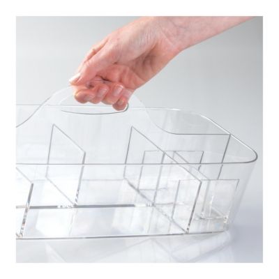 Plastic Cosmetic Organizer Tote - Clear Bin
