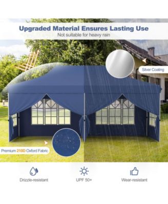 10 x 20FT Pop up Canopy Outdoor Canopy Tent with 6 Sidewalls Carrying Bag