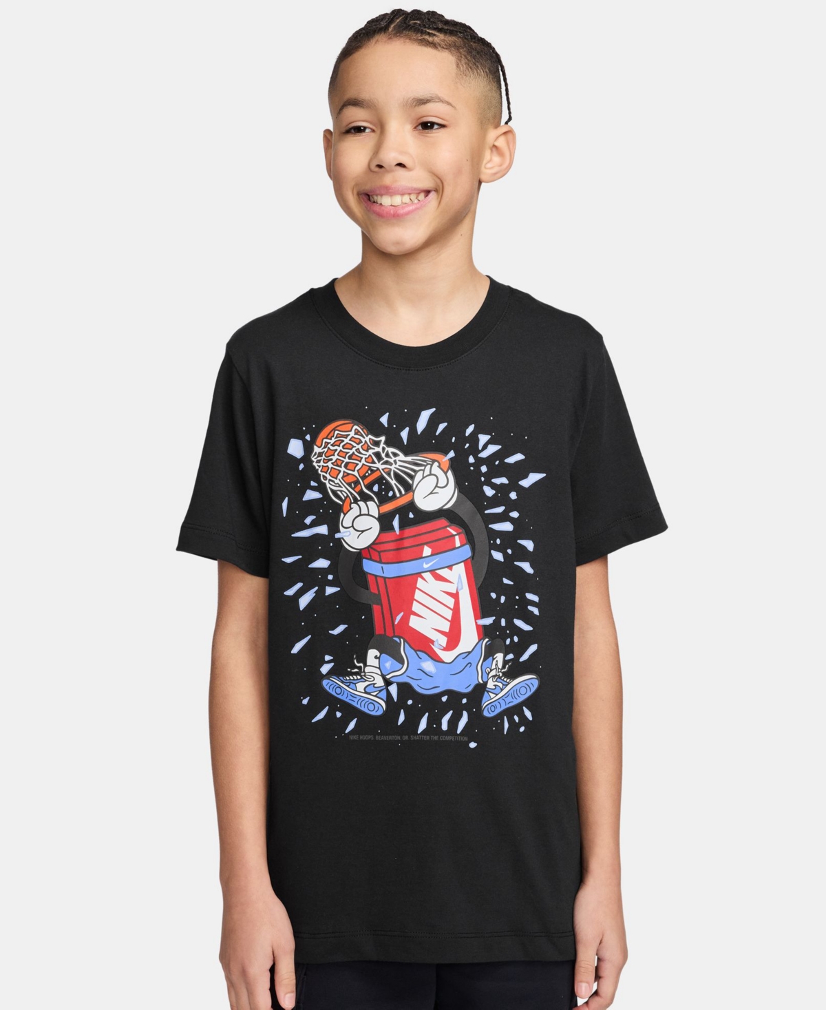 Nike Kids' Boxy Slam Dunk Graphic T-shirt In Black