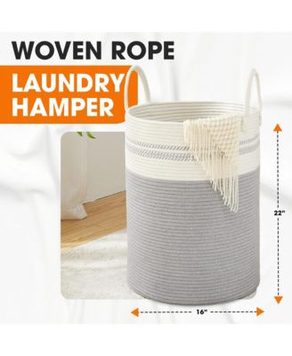 Large Laundry Hamper (15" x 19.7") - 2 Tone Gray