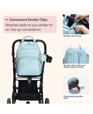 Kids Premium Faux Leather Diaper Bag Backpack Spacious