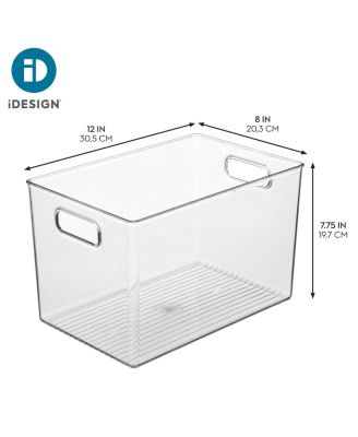 Plastic Storage Bin with Handles - Clear - Made in USA