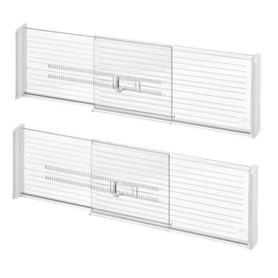 Expandable Plastic Deep Drawer Dividers - Set of 2 - Clear