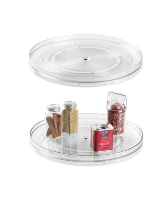 14.5-Inch Round Lazy Susan Organizer - Set of 2 - Clear